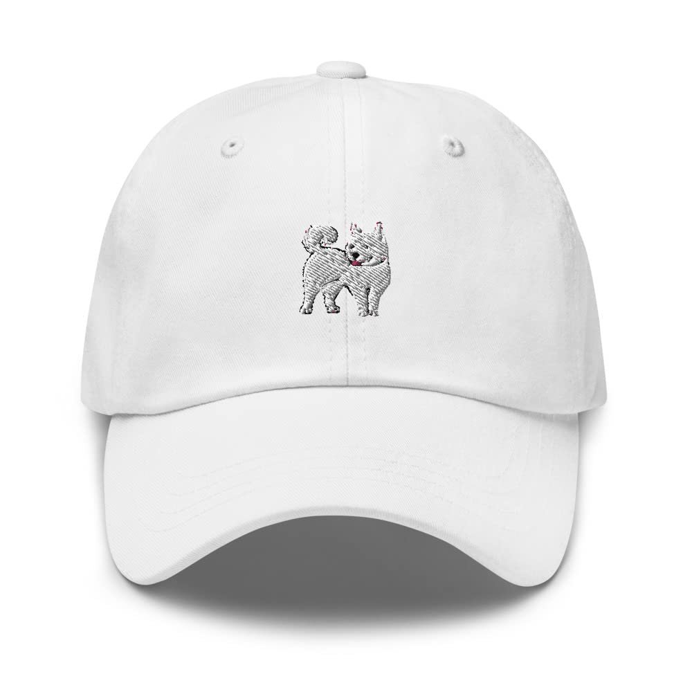 Jindo hat, Korean Jindo hat, Embroidered Unisex Baseball hat, Jindo mom hat, Jindo dad hat, Jindo Dog Gifts. White