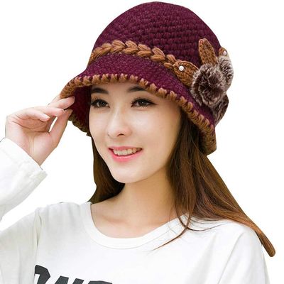 Winter Hats for Men Beanie Fashionable Stylish Cashmere Warm Cable Ribbed Knit Hat Winter Thicked Visor Beanie Cap One Size