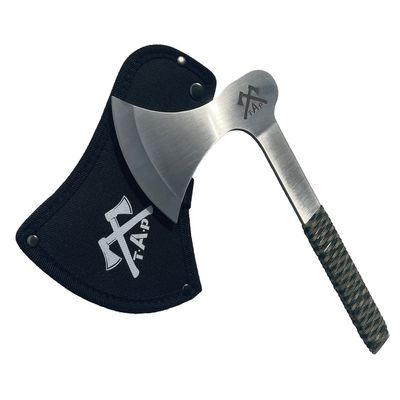 Best Camp Axe 4 Blade Stainless Steel Lightweight Camping Hatchet for Hiking, Camping & Chopping from Throwing Axe Pro (Mossy Green)