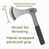 Best Camp Axe 4 Blade Stainless Steel Lightweight Camping Hatchet for Hiking, Camping & Chopping from Throwing Axe Pro (Mossy Green) view 2