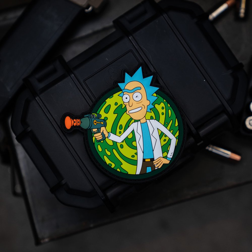 NEO TACTICAL GEAR Rick Sanchez PVC Morale Patch, Vault Boy Mashup Patch, Funny Patch, Tactical Gear Patch, Patch for Backpack, Patch Collector, Morale Patch Display, Parody Morale Patches
