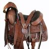 DEEP SEAT Western Team Roping Saddle Pleasure Horse Leather TACK Set 15 16 17 18 (17 in) view 1