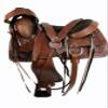 DEEP SEAT Western Team Roping Saddle Pleasure Horse Leather TACK Set 15 16 17 18 (17 in) view 2