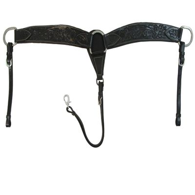 Western Breast Collar Cowboy Show Pleasure Barrel Roping Black Breast Collar