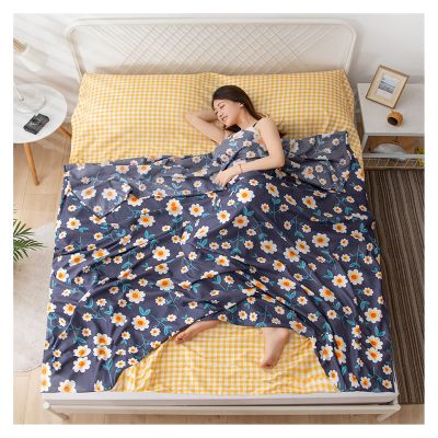 Sleeping Bag Liners Outdoor Portable Sleeping Bag Liner, Comfortable Cotton Sleeping Bag Sheets for Camping Trip Hotel Bedding, Easy to Wash (Color : Style1, Size : 200x210cm/78.74x82.67in)