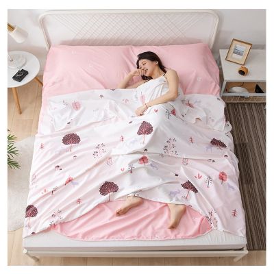 Sleeping Bag Liners Compact Cotton Sleeping Bag Liner, Outdoor Camping Travel Single Double Sleeping Bag, for Hotel Dustproof Sheets, Machine Washable (Size : 160x210cm/62.99x82.67in)