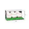 Better Display Cases Triple Baseballs or Tennis Balls Clear Acrylic Display Case with Mirror and Turf Base (V62/A115) view 2