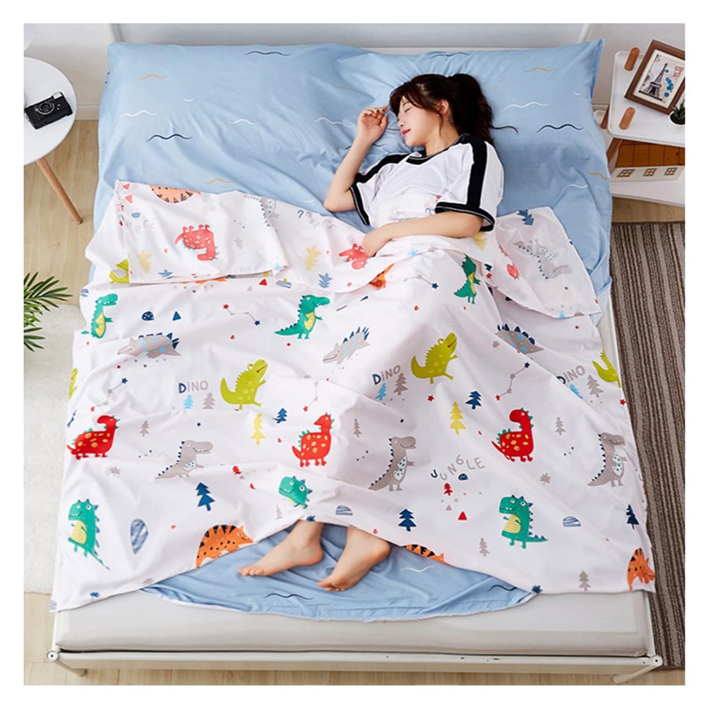 Sleeping Bag Liners Comfortable Cotton Sleeping Bag Liner with Zipper, Camping Sheets and Travel Sheets for Single Double Sleeping Bags, Lightweight and Portable (Size : 180x210cm/70.86x82.67in)