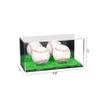 Better Display Cases Double Baseballs or Tennis Balls Clear Acrylic Display Case with Mirror and Turf Base (V62/A115) view 2
