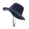 Kids Wide Brim Mesh Sun Hat UPF 50+ Sun Protection Hat Baby Summer Adjustable Beach Play Cap (Navy) view 2