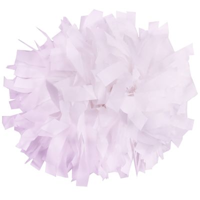 GUIFIER 2 Pack 6 Inches Plastic Cheerleading Pom Poms, Cheer Pom Pom with Baton Handle, Pompoms Cheerleader Pom Poms for Kids Girls Cheering Squad Daily Training Sports Game Team Spirit (White)