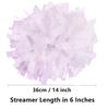 GUIFIER 2 Pack 6 Inches Plastic Cheerleading Pom Poms, Cheer Pom Pom with Baton Handle, Pompoms Cheerleader Pom Poms for Kids Girls Cheering Squad Daily Training Sports Game Team Spirit (White) view 2