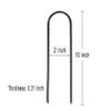 ZHHENIALY 20 Pack 10 Inch Heavy Duty Trampolines Wind Stakes Galvanized Steel Garden Stakes U-Shaped Staples for Landscaping, Camping Tents, Soccer Goals and Garden Decoration view 2