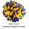 GUIFIER 2 Pieces 6 Inches Plastic Cheerleading Pom Poms with Baton Handle, Cheerleader Pom Poms, Cheering Pom Pom Cheer Pompoms for Cheerleading Gifts, Sports Team Spirit Cheer (Royal Blue and Yellow) view 2