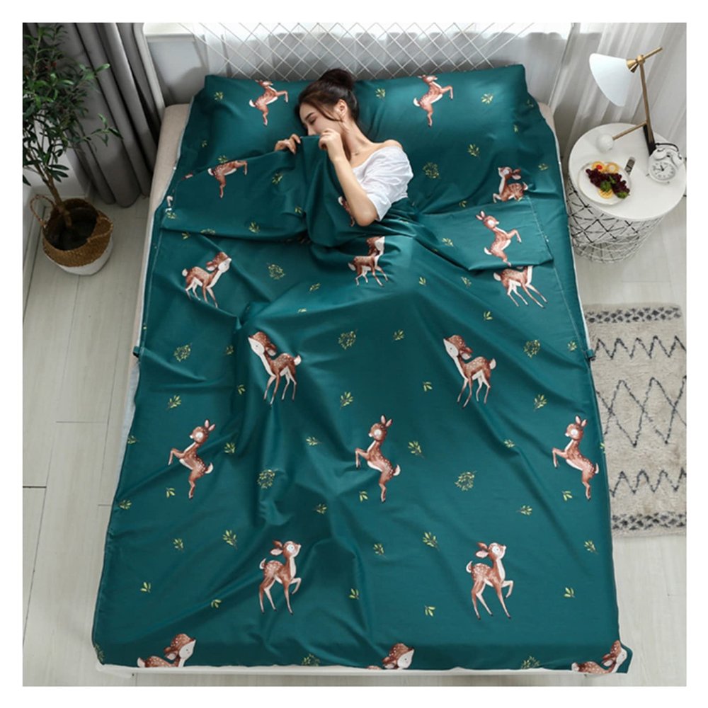 Sleeping Bag Liners Cotton Sleeping Bag Liner, Camping Travel Hotel Sleeping Bag Sheets, Lightweight, Compact and Portable Adult Sleeping Bag Sheet, for All Seasons