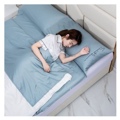 Sleeping Bag Liners Lightweight Portable Sleeping Bag Liner, Outdoor Camping Travel Compact Sleeping Bag Sheet, Comfort Cotton Hotel Bedding (Color : Blue, Size : 160x210cm)