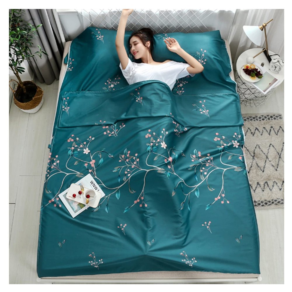 Sleeping Bag Liners Cotton Sleeping Bag Liner, Camping Travel Hotel Sleeping Bag Sheets, Lightweight, Compact and Portable Adult Sleeping Bag Sheet, for All Seasons