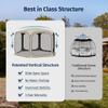 East Oak Pop up Screen Tent with Mosquito Netting, Portable Screen House Canopy Shelter, 10 x 10 FT Instant Screen Gazebo & UPF 50+ UV Protection for Patio, Backyard, Deck & Outdoor Activities, Beige view 3