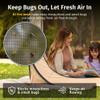 East Oak Pop up Screen Tent with Mosquito Netting, Portable Screen House Canopy Shelter, 10 x 10 FT Instant Screen Gazebo & UPF 50+ UV Protection for Patio, Backyard, Deck & Outdoor Activities, Beige view 4