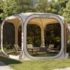 East Oak Screen House Tent Pop-Up, Portable Screen Room Canopy Instant Screen Tent 12 x 12 FT with Carry Bag for Patio, Backyard, Deck & Outdoor Activities, Beige view 1