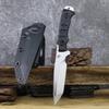 LENGREN F399 DC53 Blade Steel & G10 Handle Fixed Blade Knife with for Outdoor, Tactical, Camping,Hunting and EDC, K Sheath-Black (Black) view 2