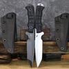 LENGREN F399 DC53 Blade Steel & G10 Handle Fixed Blade Knife with for Outdoor, Tactical, Camping,Hunting and EDC, K Sheath-Black (Black) view 4