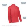 Augusta Sportswear Micro-Lite Fleece 1/4 Zip Pullover Scarlet 4XL view 4