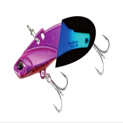 Duo #PPA0595 Metal Garage Plate Vibe for Hairtail, 0.7 oz (20 g), UV Purple Glow Tail