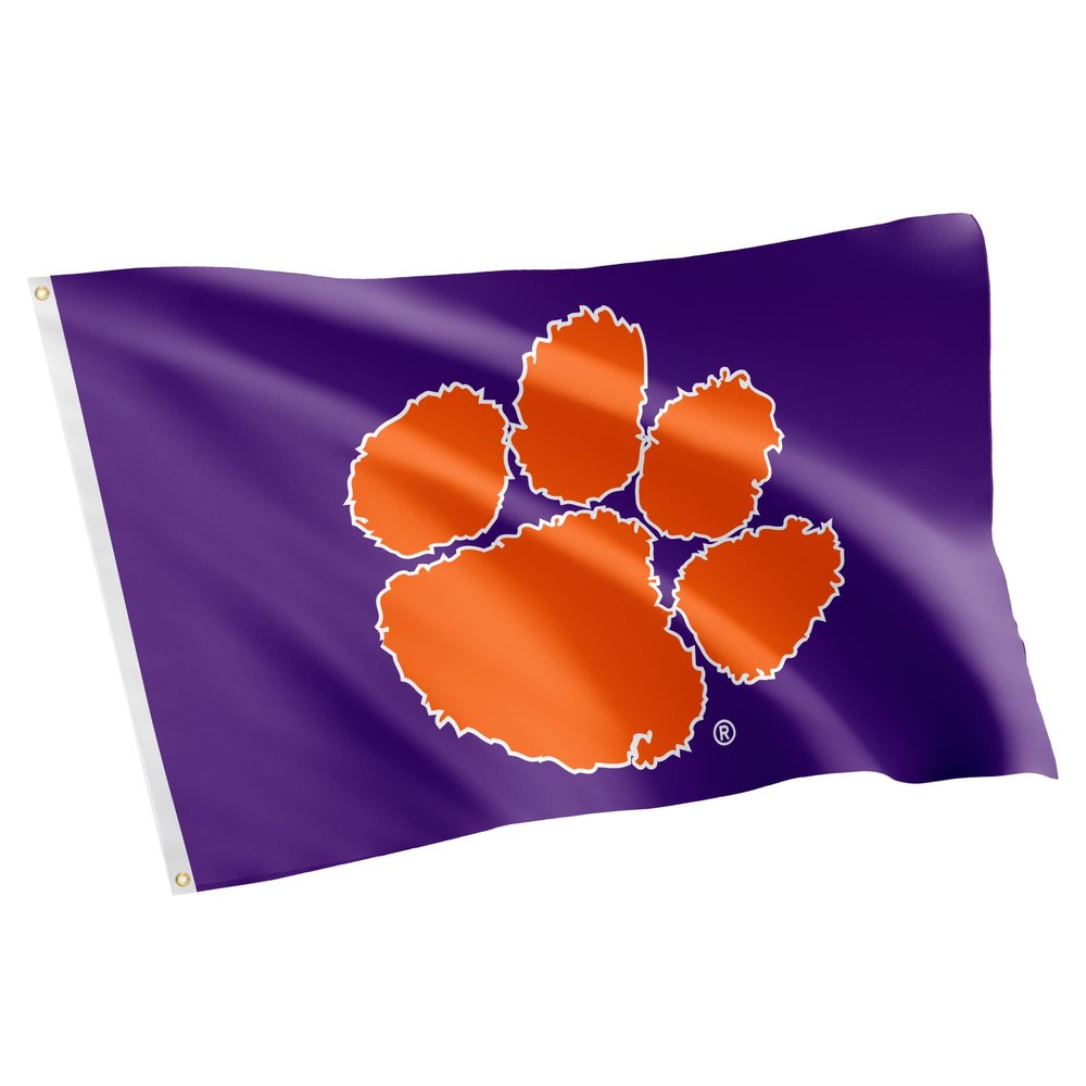 Desert Cactus Clemson University CU Flag - 3 x 5 Feet Tigers Banner, Indoor/Outdoor Durable Fabric, 100% Polyester Design (Style D)