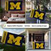 Desert Cactus University of Michigan Flag Wolverines UM U of M Banners 100% Polyester Indoor Outdoor 3x5 feet Flags (Team Name) view 3