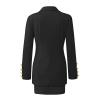 tuduoms Women's Sexy Blazer Suits Sets 2 Piece Short Blazer Outfits Puff Sleeve Formal Office Business Work Jacket Skirt Suit view 3