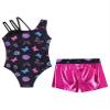 Hedmy Gymnastic Leotard for Kids Girls One-Piece Unitard Biketard with Shiny Bootyshorts Dancewear Tracksuit Rose_Red 6 Years view 4