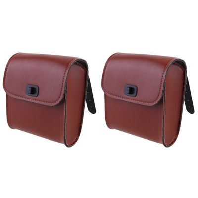 BESPORTBLE 2pcs Cycling Bag Synthetic Leather Motorcycle Saddlebag Flap Openings for Easy for Carrying Small Items Like Wallets and Phones