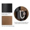 Vlando Travel Jewelry Case for Women, Travel Essential, Travel Must Haves Jewelry Travel Organizer for Girls, Christmas Gifts for Travelers Couples Mom Friends - Black view 3