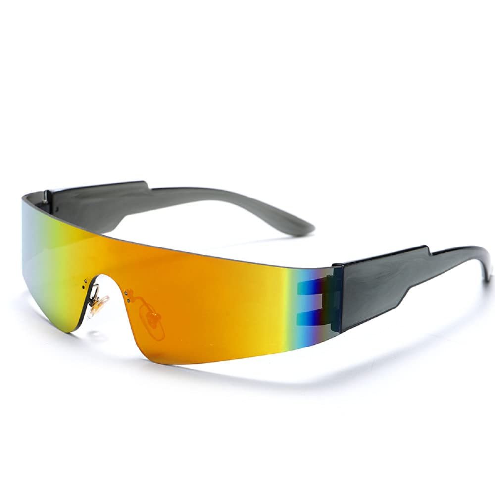 HCHES Sports Trends Goggles Sunglasses Women Men Fashion Punk Glasses Eyeglasses Designer Mirror Sport Eyewear Goggle,5,As Shown