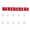 KINGTOP Golf Flagsticks Mini, Putting Green Flag for Yard, All 3 Feet, Golf Pin Flags Hole Cup Set, Fiberglass Portable 2-Section Design, Numbered# 1-5 view 1