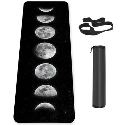 Knsbk Non Slip Yoga Mat TPE Workout Mat for Men Women, Thick Workout Mat with Carrying Strap, Fitness Mats for Exercise, Yoga, Fitness, Pilates, Floor Workouts (72" x 24" x 6mm)