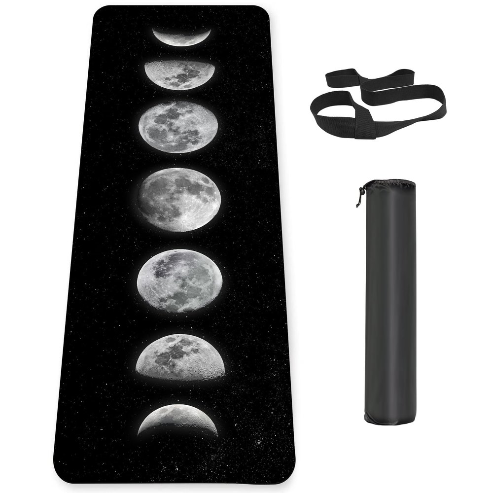 Knsbk Non Slip Yoga Mat TPE Workout Mat for Men Women, Thick Workout Mat with Carrying Strap, Fitness Mats for Exercise, Yoga, Fitness, Pilates, Floor Workouts (72" x 24" x 6mm)