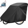 Sqodok Bicycle Trailer Cover, Waterproof Bike Trailer Storage Cover 420D Oxford Material with PU Coating, Kid's Pet Bike Trailer Cover Anti-UV, Windproof, Dustproof, 55x 33x 39 inch view 1