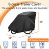 Sqodok Bicycle Trailer Cover, Waterproof Bike Trailer Storage Cover 420D Oxford Material with PU Coating, Kid's Pet Bike Trailer Cover Anti-UV, Windproof, Dustproof, 55x 33x 39 inch view 2