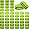 Zubebe 48 Pieces Reflective Bands Reflector Bands for Wrist, Arm, Ankle, Leg, High Visibility Reflective Gear Safety Reflector Tape Straps for Night Walking, Cycling and Running (Green) view 1