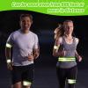 Zubebe 48 Pieces Reflective Bands Reflector Bands for Wrist, Arm, Ankle, Leg, High Visibility Reflective Gear Safety Reflector Tape Straps for Night Walking, Cycling and Running (Green) view 2