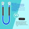 4ft Bungee Dock Lines for Boat, Dock Mooring Ropes, Two Hooks (Blue, 4FT) view 3