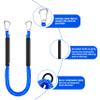 4ft Bungee Dock Lines for Boat, Dock Mooring Ropes, Two Hooks (Blue, 4FT) view 4