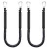4ft Bungee Dock Lines for Boat, Dock Mooring Ropes, Two Hooks (Black, 4FT) view 1