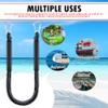 4ft Bungee Dock Lines for Boat, Dock Mooring Ropes, Two Hooks (Black, 4FT) view 2