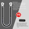 4ft Bungee Dock Lines for Boat, Dock Mooring Ropes, Two Hooks (Black, 4FT) view 3