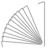 17 Pack Heavy Duty Metal Tent Stakes for Outdoor Decorations, Gardening & Canopies, Christmas Decorations view 1