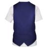 Jhaoyu Mens Tuxedo Novelty T-Shirt Short Sleeve Suit Vest 3D Tie Printed Shirt Top Blue XX-Large view 2