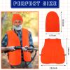 Jiuguva 6 Pcs Blaze Orange Vest Hunting Hat Vest and Cap for Men Women Outdoor Sports Traffic Works Fishing(Belt Design) view 3